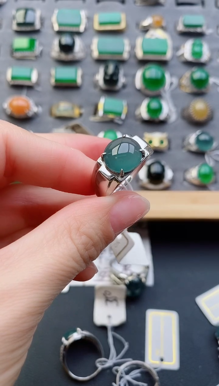 【闪购商品】翡翠戒指银S925镶嵌1212