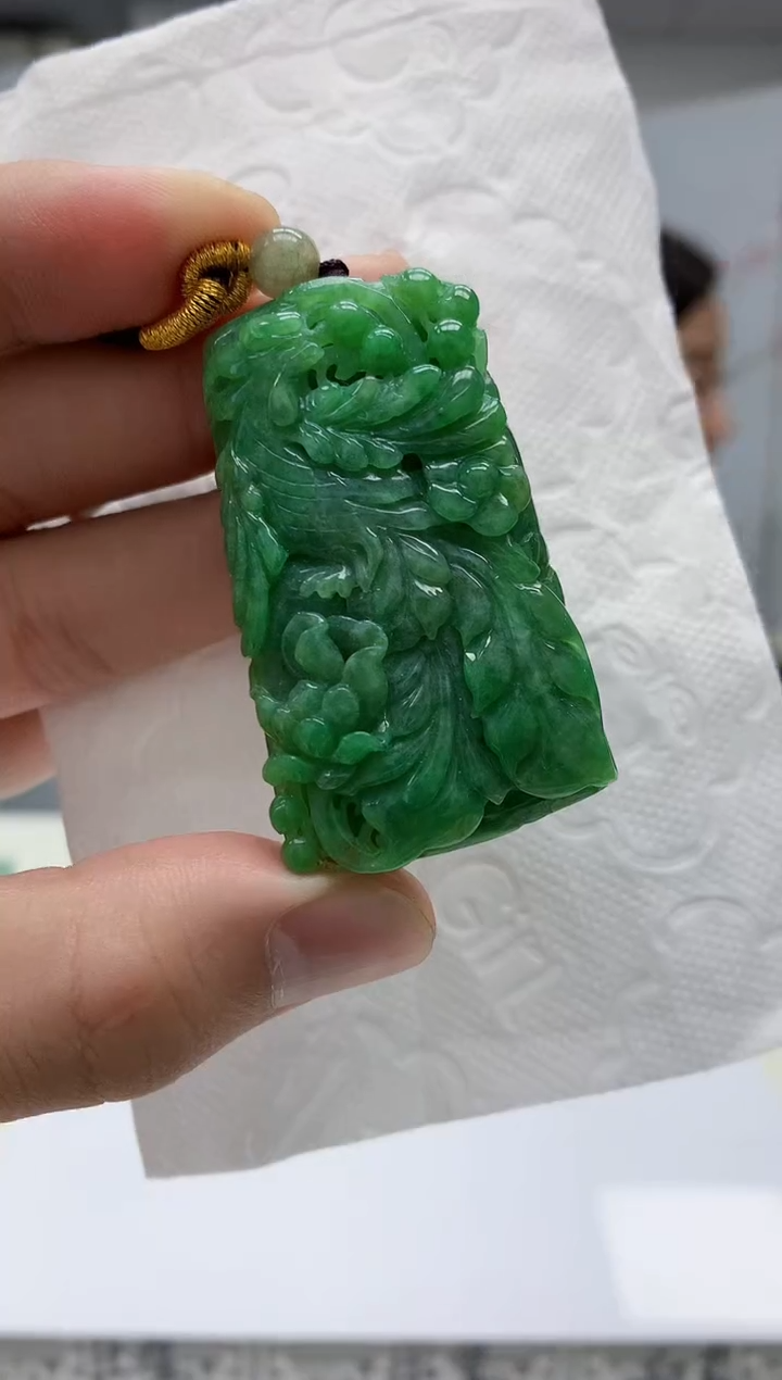 【闪购商品】定制翡翠未镶嵌4852bb-毛货挂件17