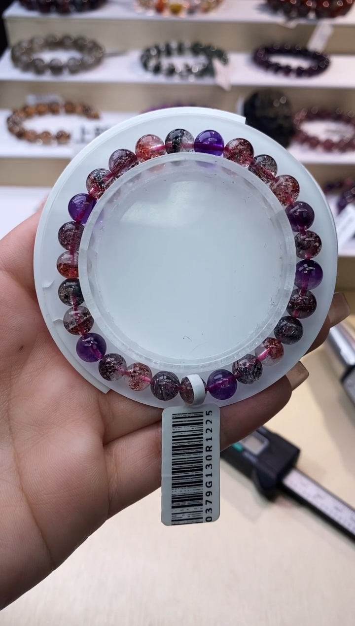 【闪购商品】水晶手链未镶嵌黑加仑超七7m+