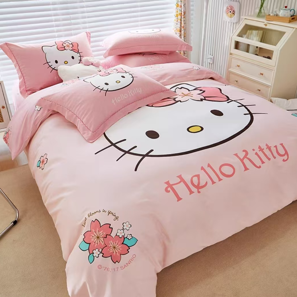 kitty花朵系列四件套可爱学生公主风