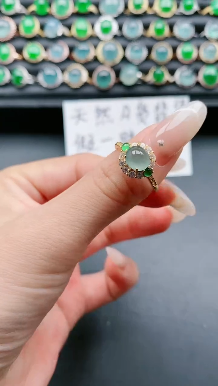 【闪购商品】翡翠戒指银S925镶嵌11111111