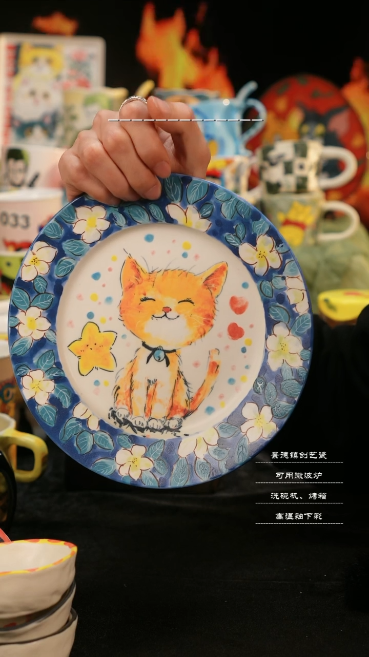 【闪购商品】摆件亲工手绘陶瓷-