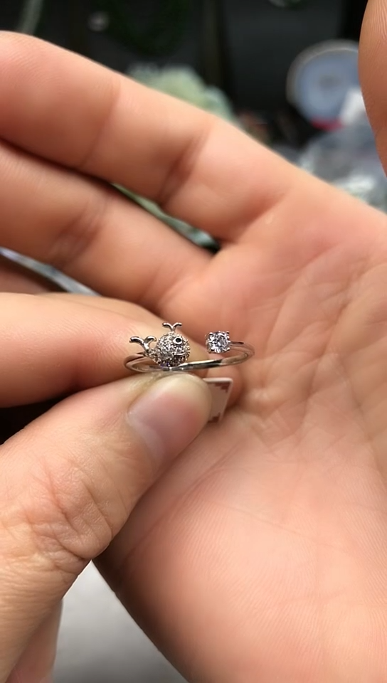 【闪购商品】锆石以实物为准银S925镶嵌戒指