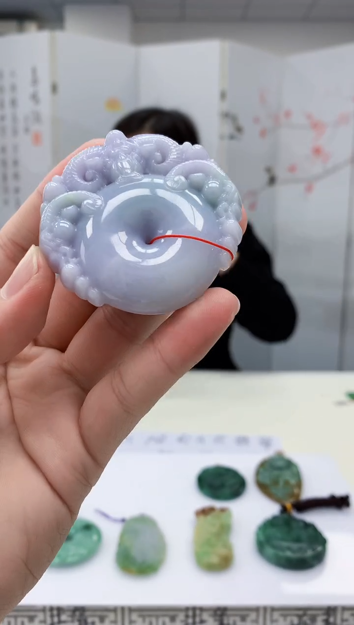 【闪购商品】定制翡翠未镶嵌4852bb-毛货挂件28