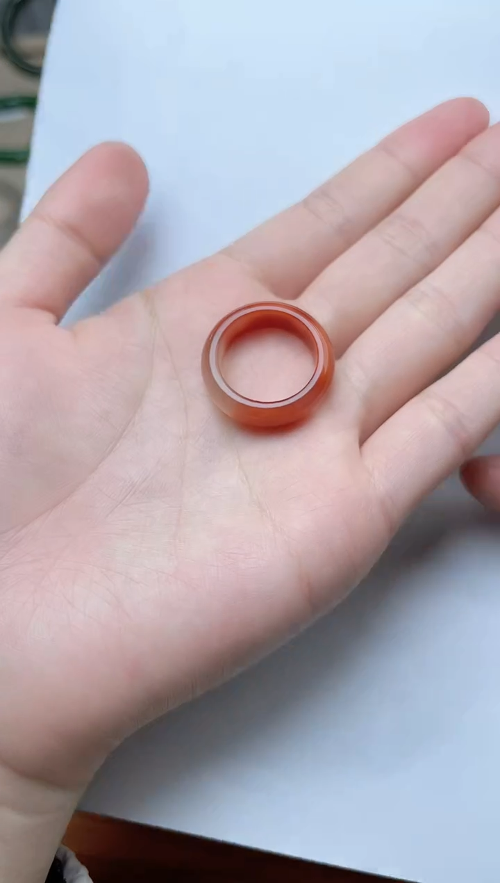 【闪购商品】南红玛瑙戒圈未镶嵌戒指kk
