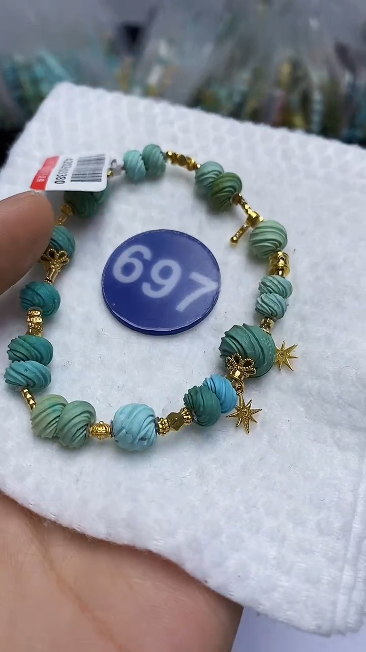 【闪购商品】绿松石手链银S925镶嵌697