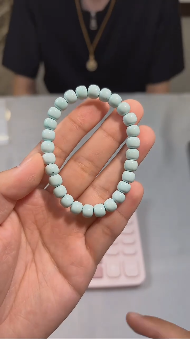 未镶嵌绿松石手串卡7.5