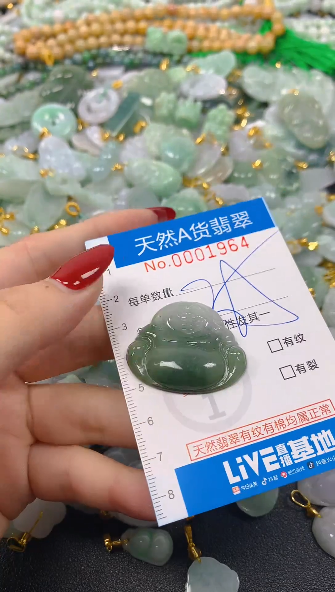 颈饰未镶嵌翡翠净货挂件-1964