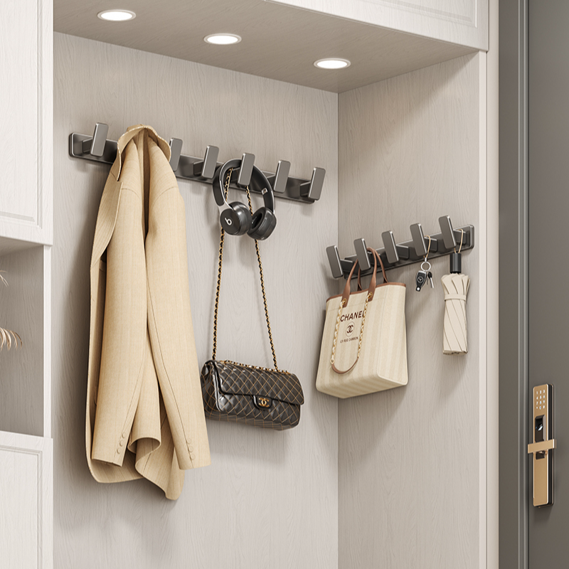 免打孔挂衣钩衣帽衣柜侧面挂钩墙壁进门玄关挂衣架门后壁挂墙上灰