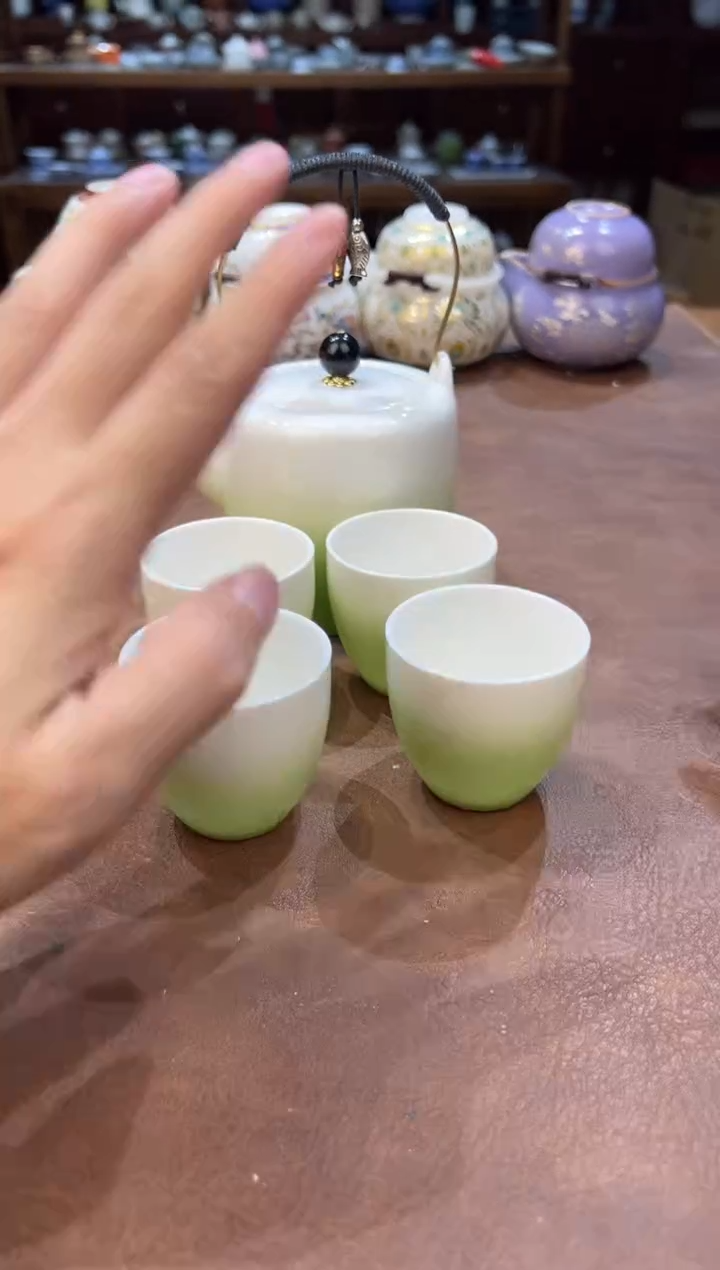 真的很便宜超好看会开片的旅行茶具