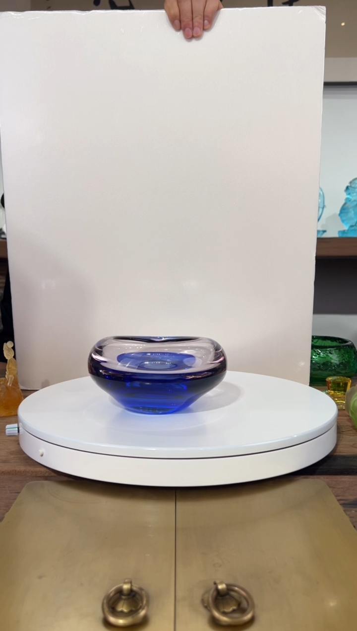 【闪购商品】摆件AJ01038水晶琉璃摆件紫配蓝色烟灰缸