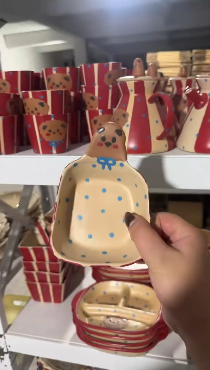 陶瓷小熊小碗【十里高温釉下彩陶瓷】