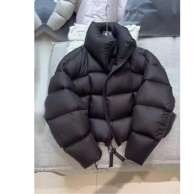 【婷婷定制】冬季黑色立领泡芙短款羽绒服