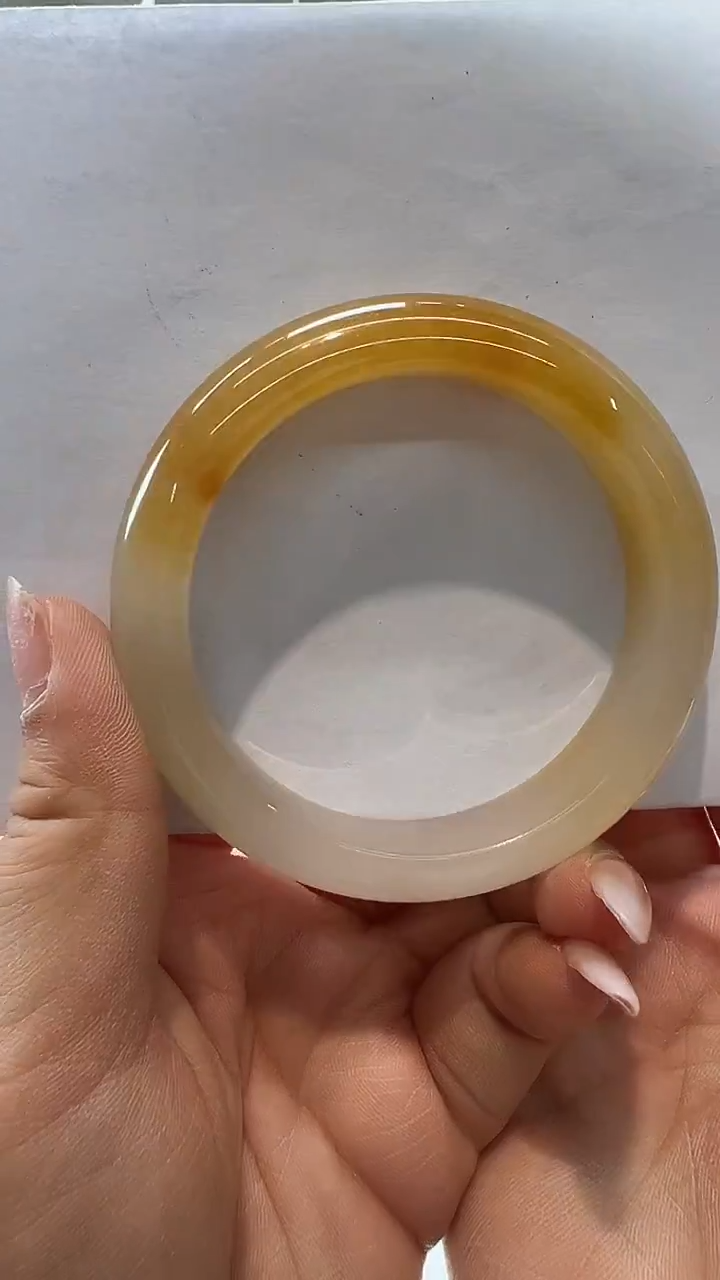 未镶嵌石英质玉（黄龙玉）手镯56圈口03