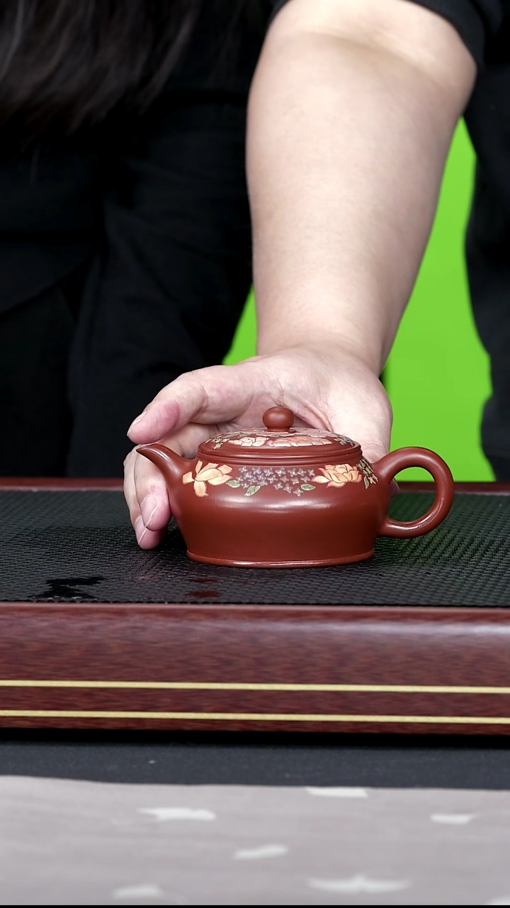 茶壶紫砂紫砂壶33金鼎吴记 朱泥 180cc