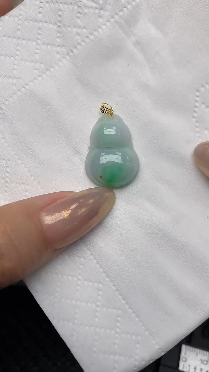 【闪购商品】翡翠颈饰18K金镶嵌 天然翡翠A货，