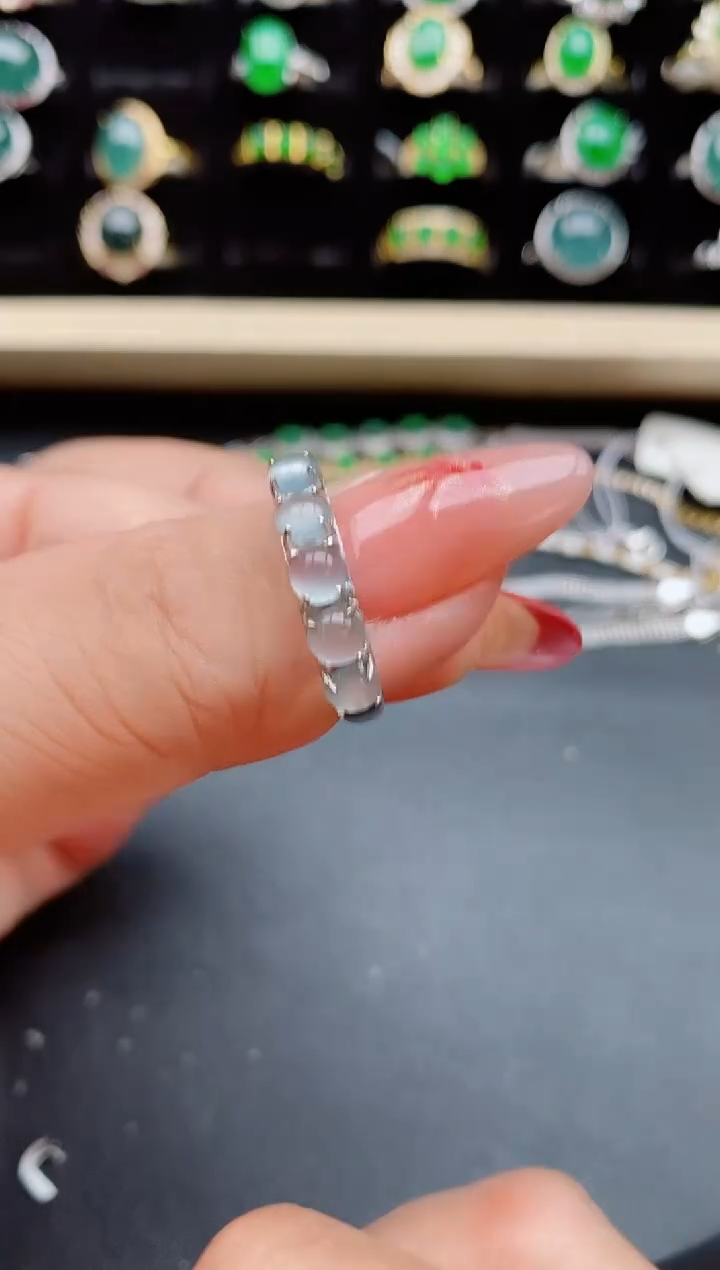 【闪购商品】翡翠戒指银S925镶嵌50805508