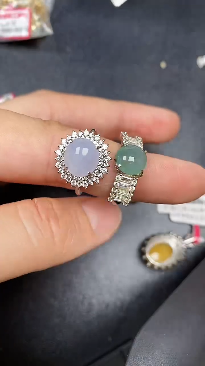 银S925镶嵌戒指翡翠1950