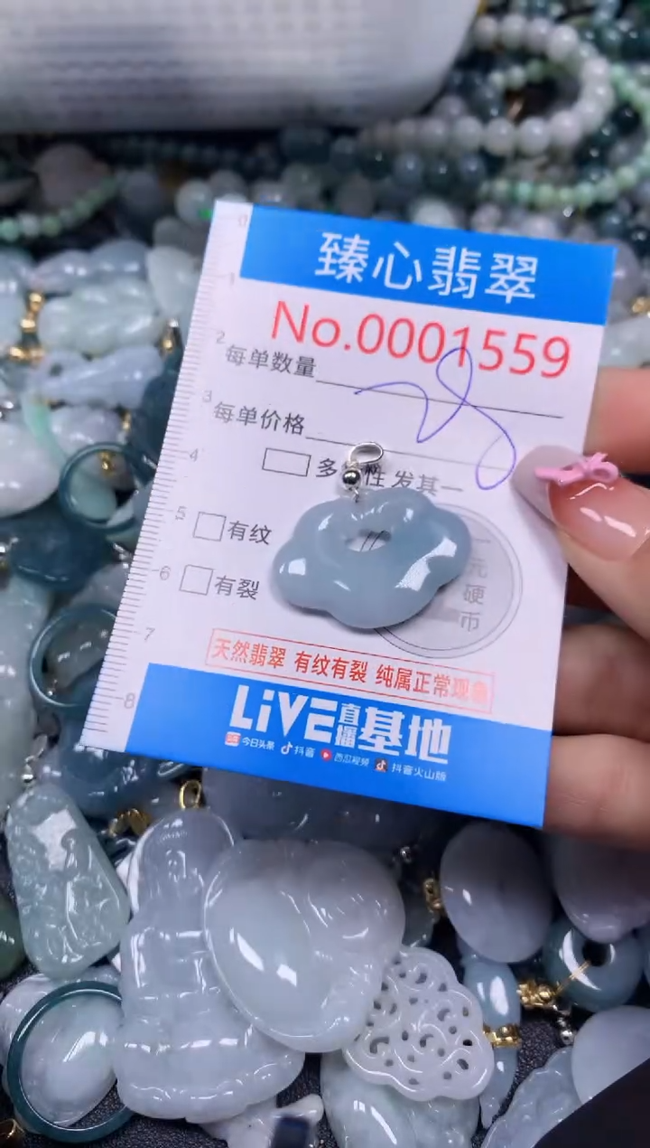 【闪购商品】翡翠颈饰未镶嵌含绳0001559