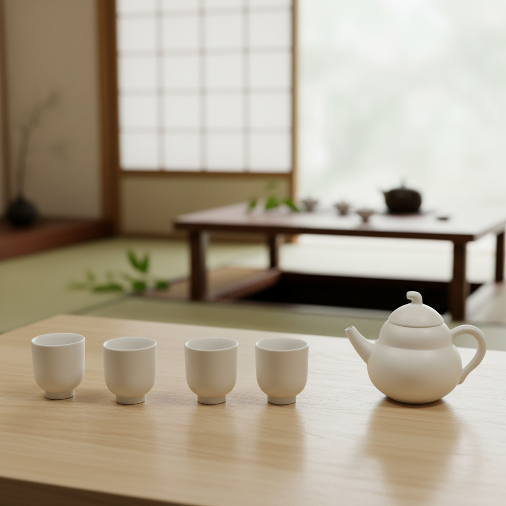小陶然彩绘体验项目 单人一套茶具素坯彩绘