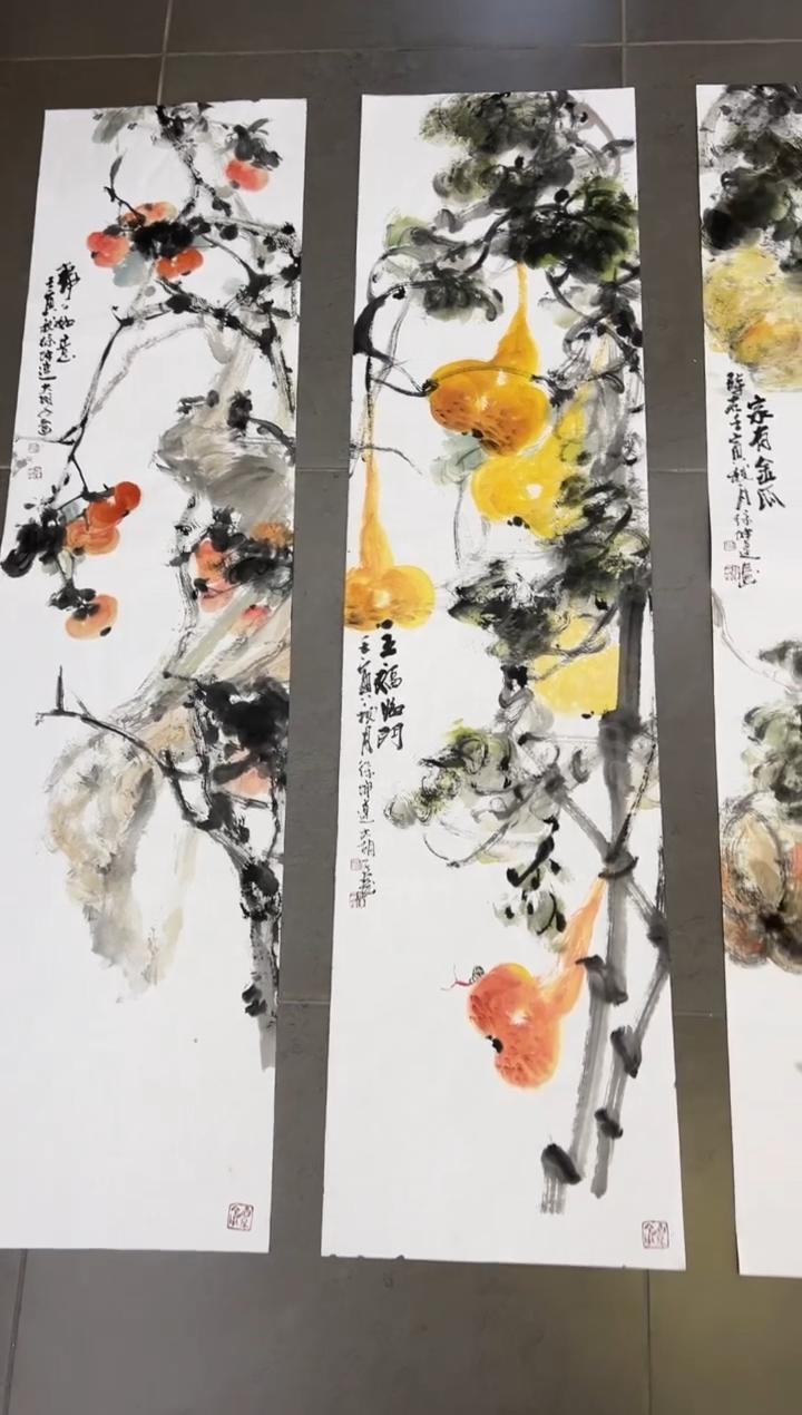 【闪购商品】绘画韩江书画-馆藏作品四条屏