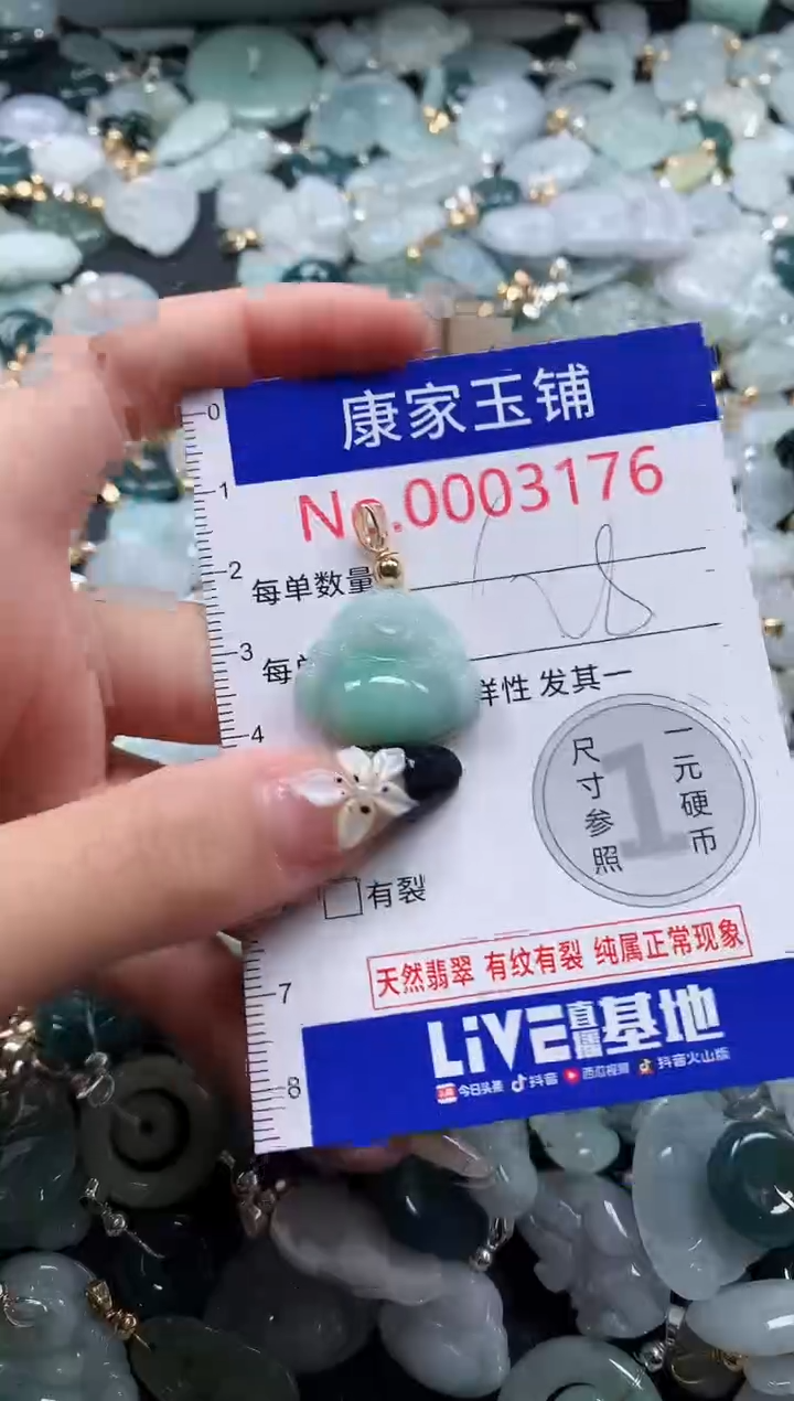 翡翠未镶嵌吊坠(不含链)3176