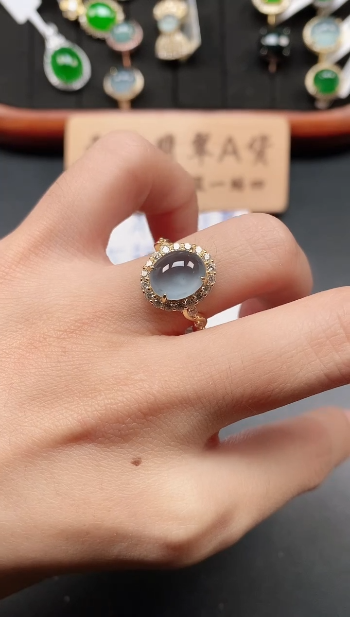 银S925镶嵌戒指翡翠1111