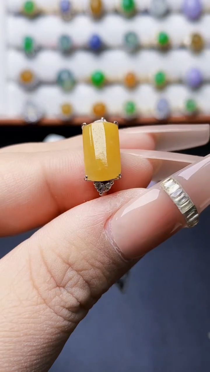 银S925镶嵌戒指翡翠1443