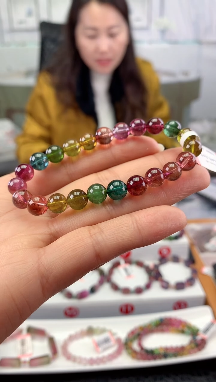 未镶嵌手串碧玺多样性发一条