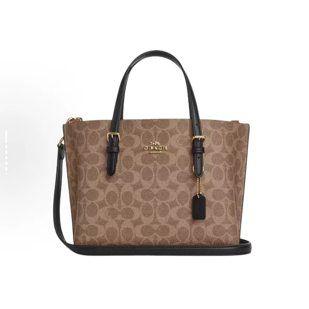 COACH/蔻驰Mollie25老花托特带隐标斜挎包手提出门洋气斜挎包25cm