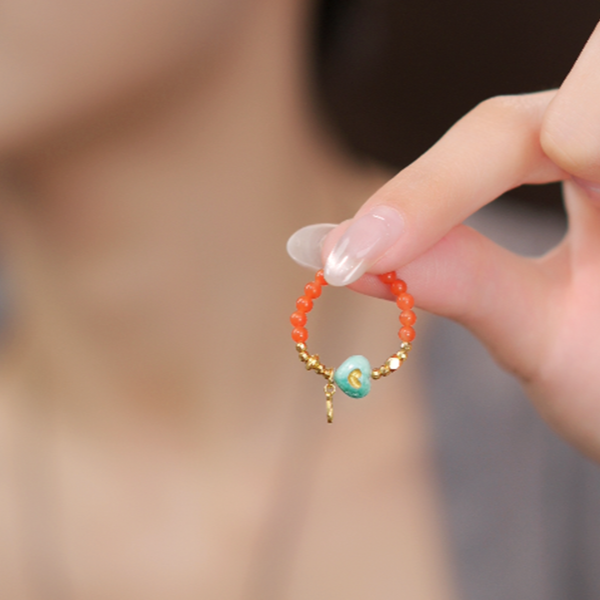 一了个卜【观色】松石爱心戒指