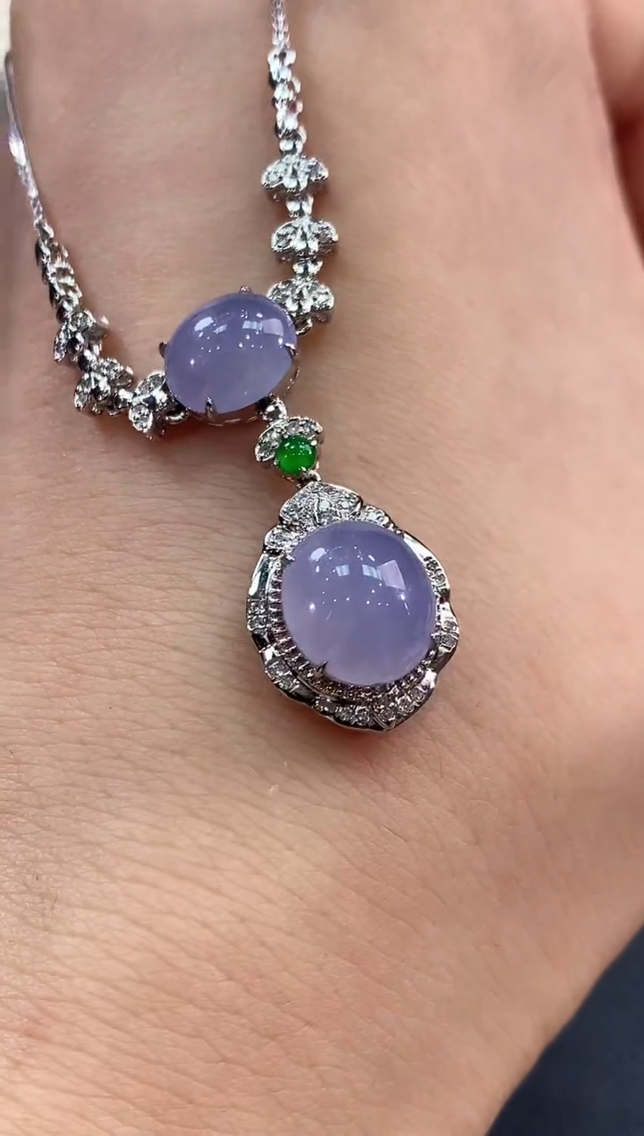 【闪购商品】翡翠吊坠(不含链)18K金镶嵌B238有色差