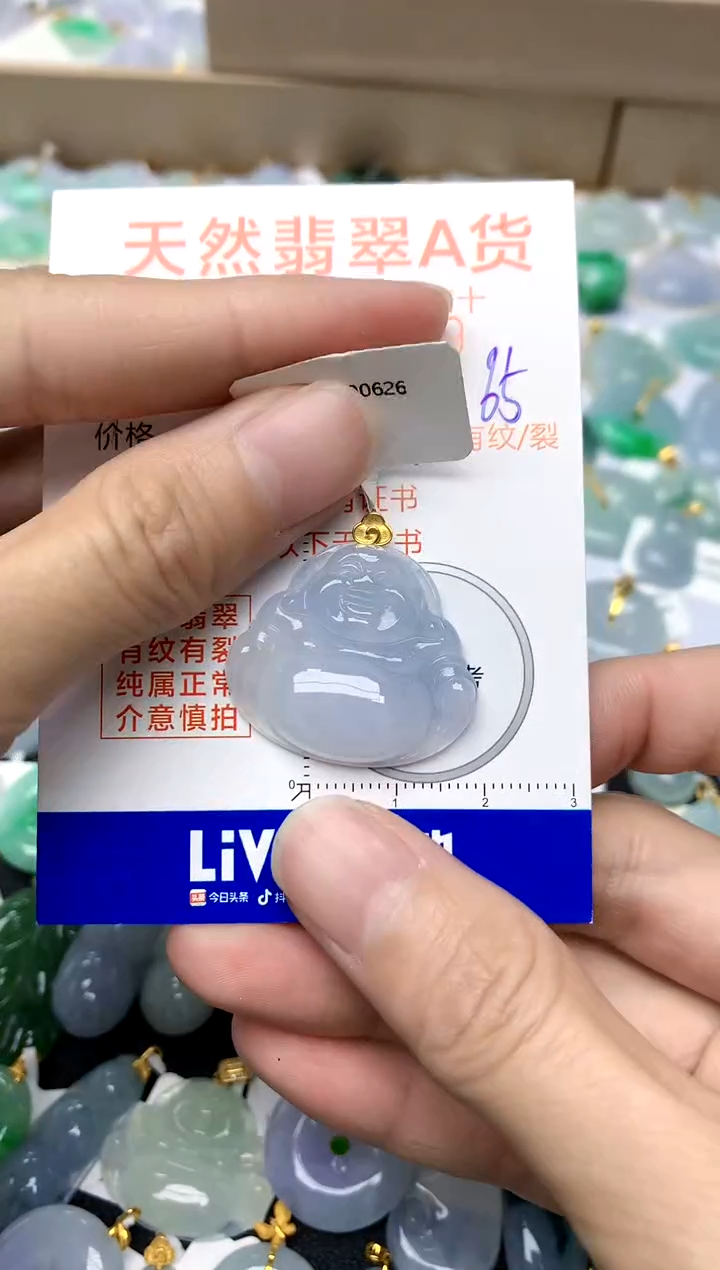 【闪购商品】翡翠颈饰18K金镶嵌65天然A货翡翠