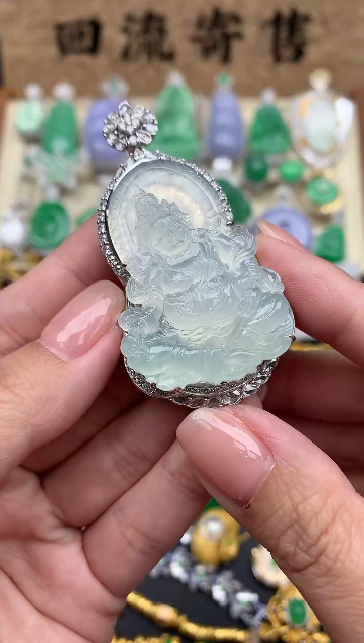 【闪购商品】翡翠颈饰18K金镶嵌310--中国好珍宝