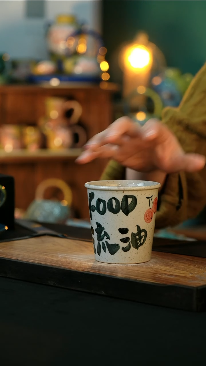 【闪购商品】杯手绘心瓷陶瓷浮力