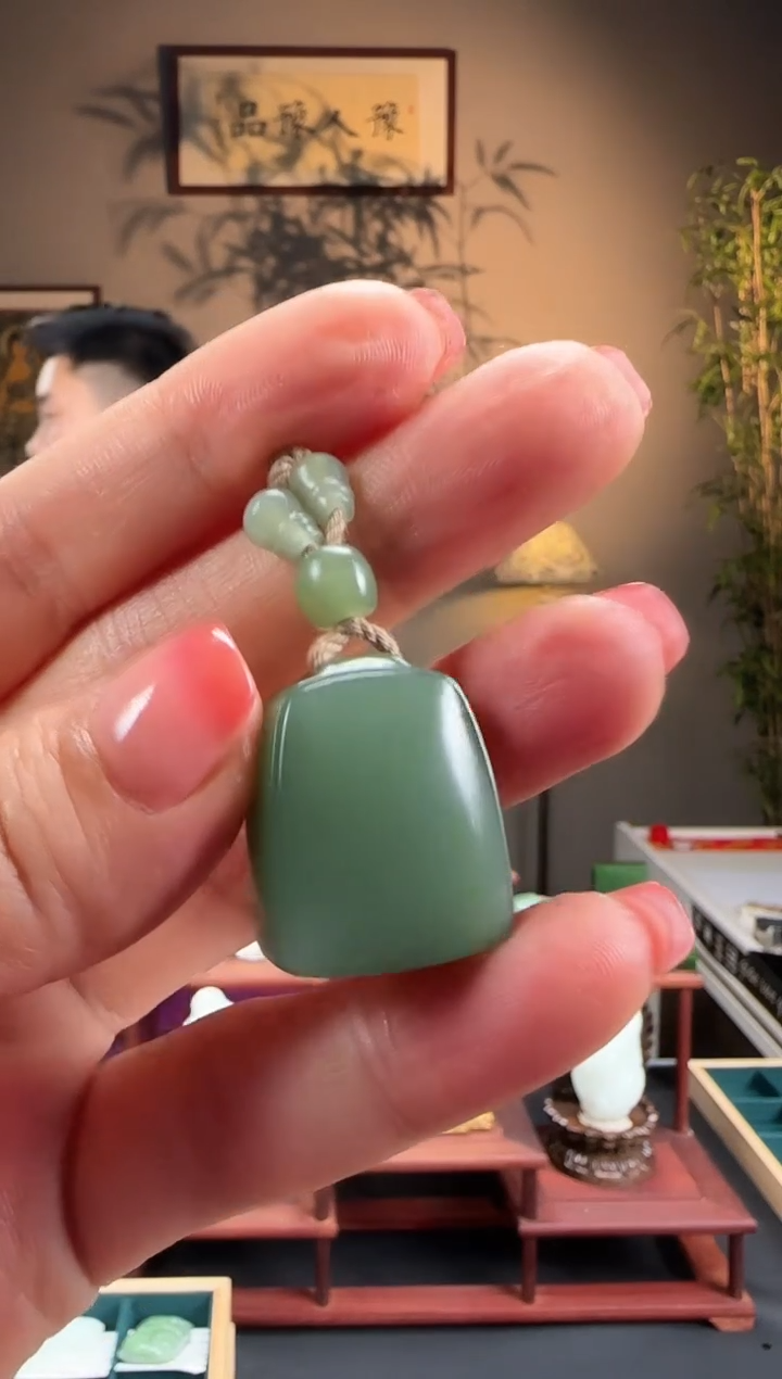 和田玉未镶嵌挂件h619