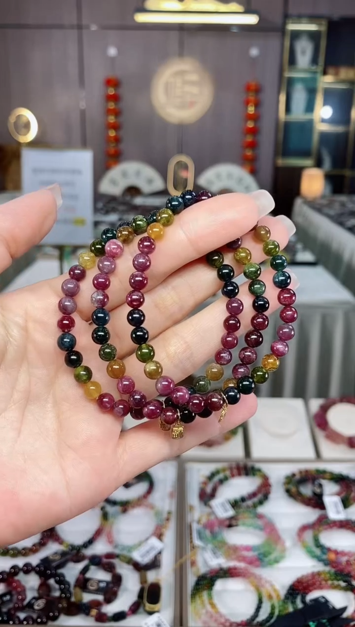 碧玺单圈手串未镶嵌碧玺（多样性发一条）hon