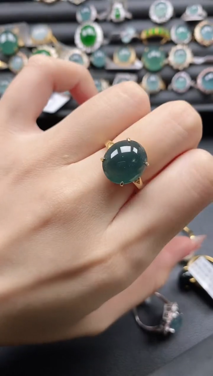 【闪购商品】翡翠戒指银S925镶嵌1111