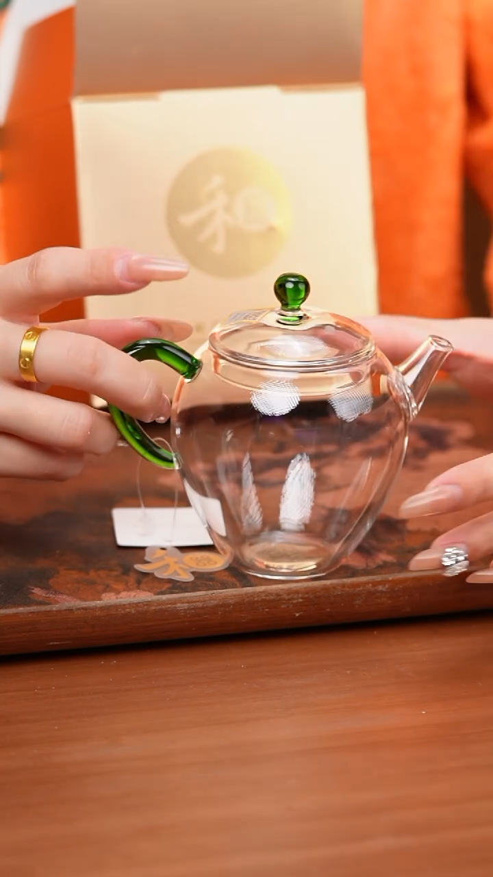 【闪购商品】禾器/晶彩文巧壶/湖绿色