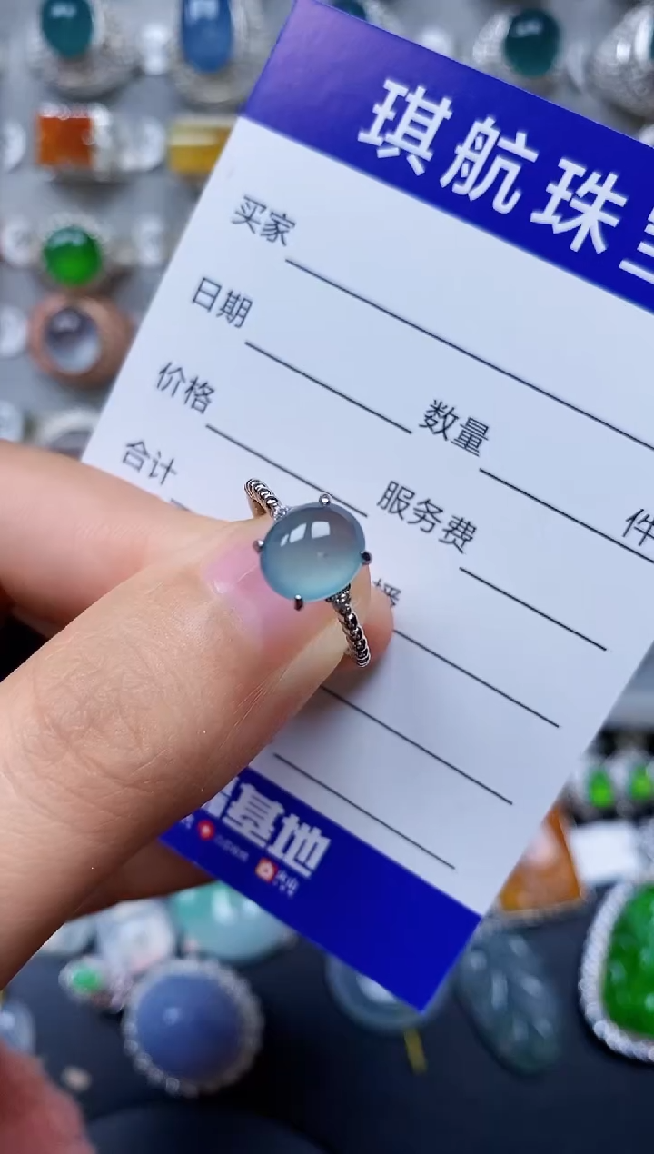 【闪购商品】翡翠戒指银S925镶嵌0102