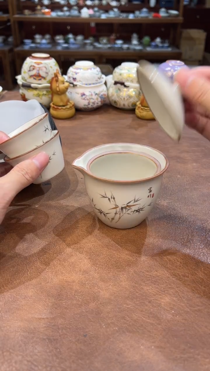 真的很便宜会开片的旅行茶具
