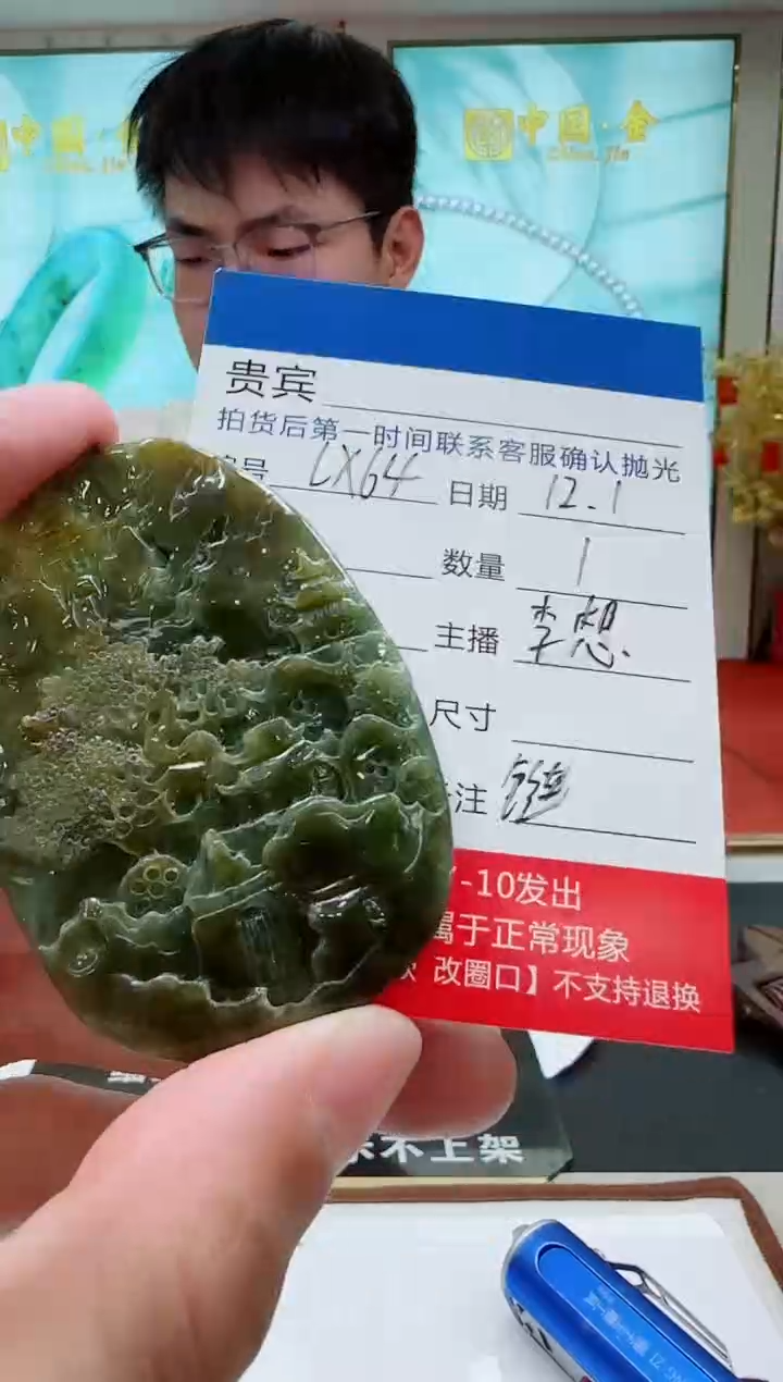 未镶嵌定制翡翠LX64翡翠吊坠赠珠链-多样性发其一