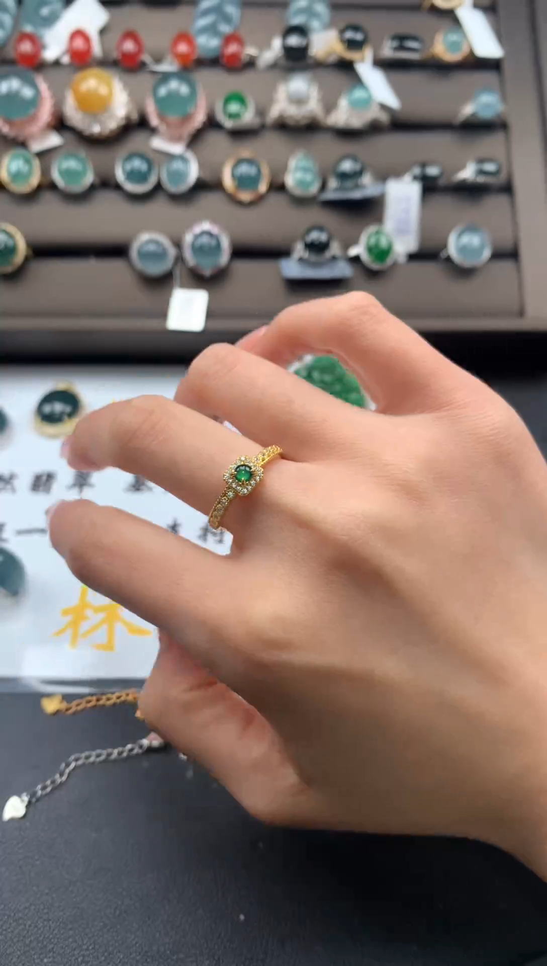 【闪购商品】翡翠戒指银S925镶嵌1111