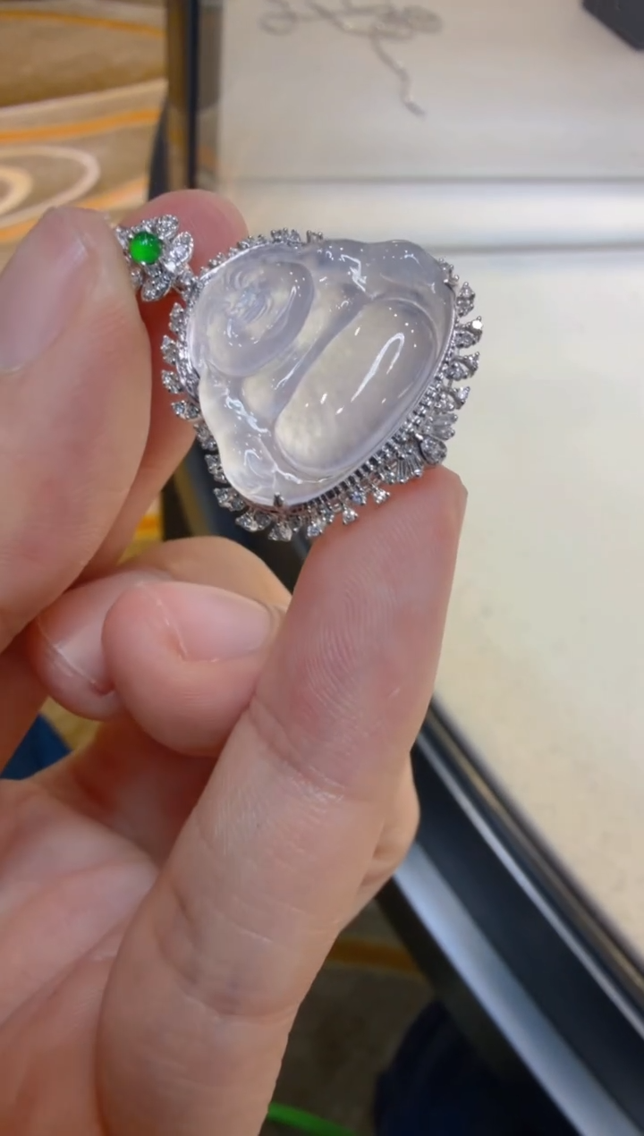 吊坠(不含链)18K金镶嵌翡翠多样性团购发一件