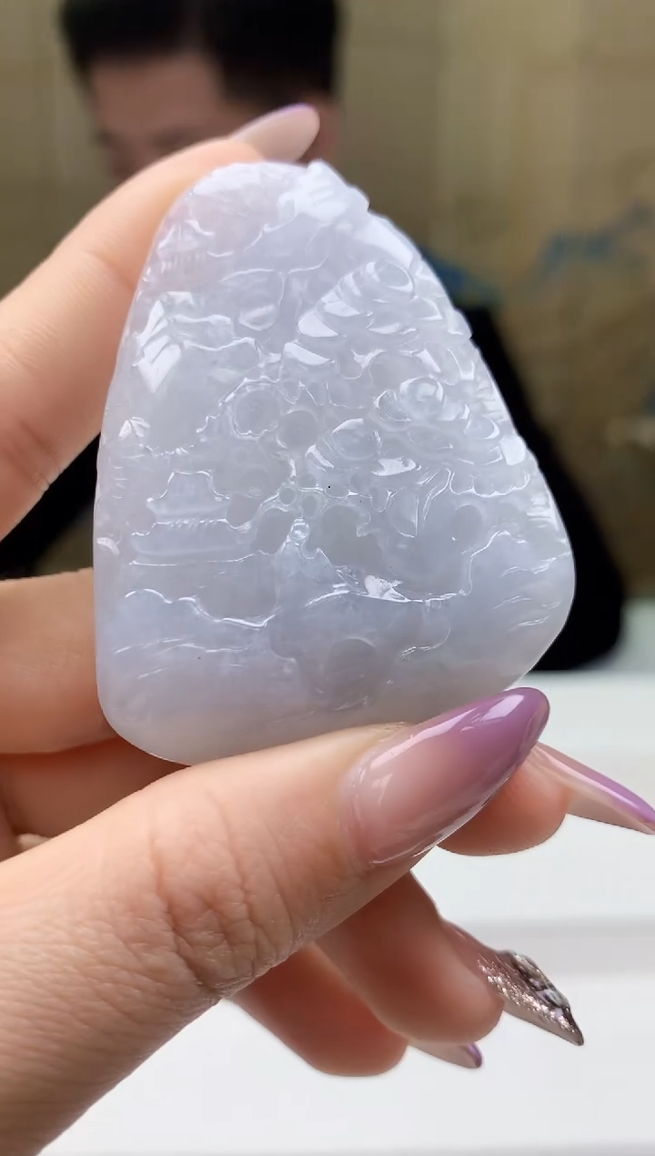 【闪购商品】定制翡翠未镶嵌4917ty-毛货挂件109