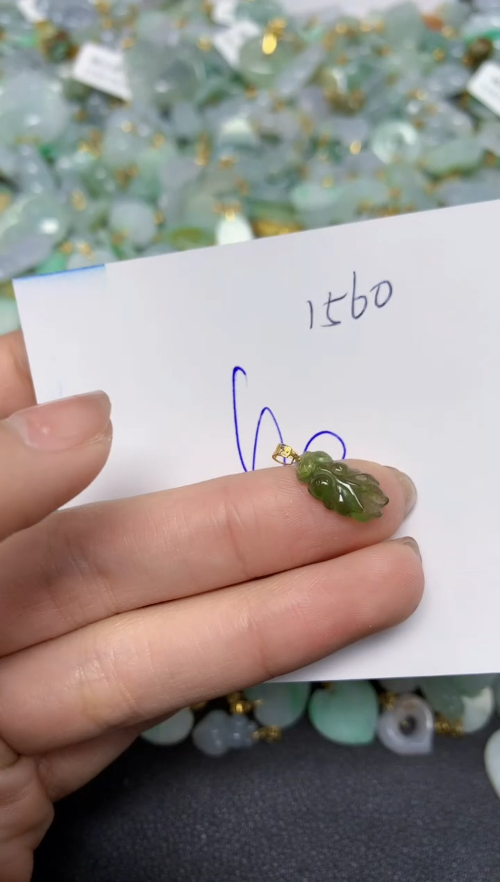 【闪购商品】翡翠颈饰18K金镶嵌 天然翡翠A货