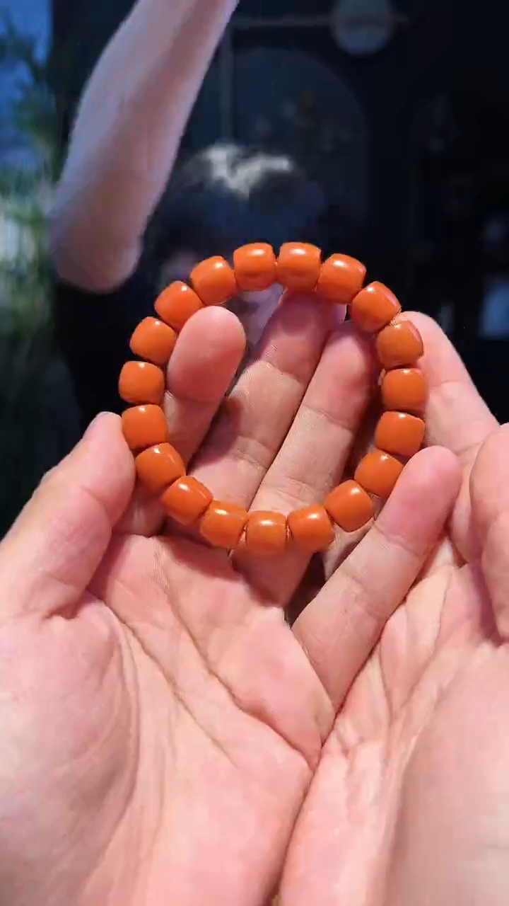 【闪购商品】南红玛瑙手链未镶嵌11+直切柿子黄