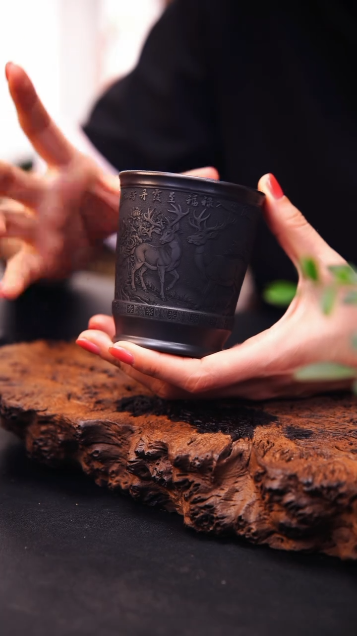 茶杯紫砂原矿紫砂主人杯