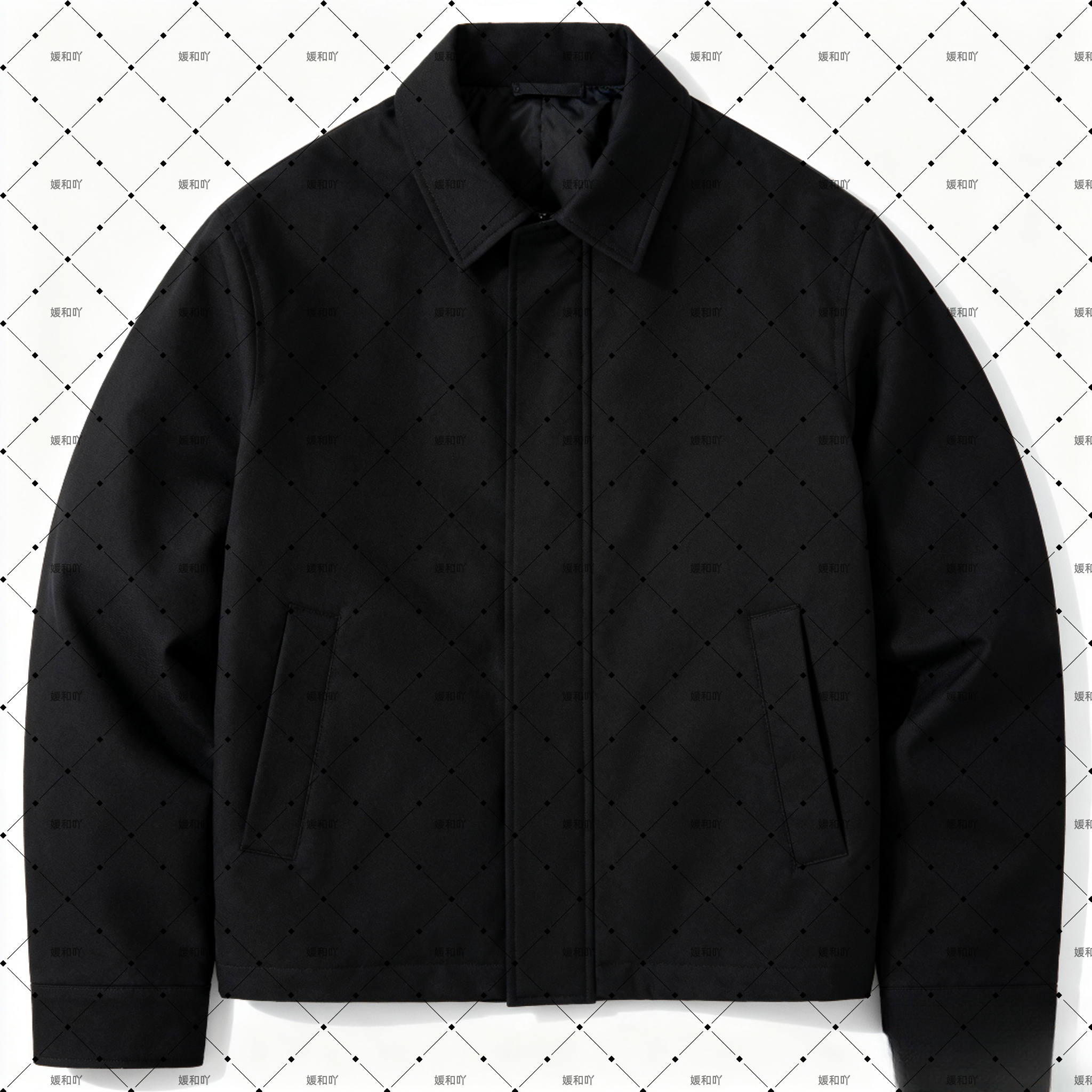 B376黑色加厚短外套