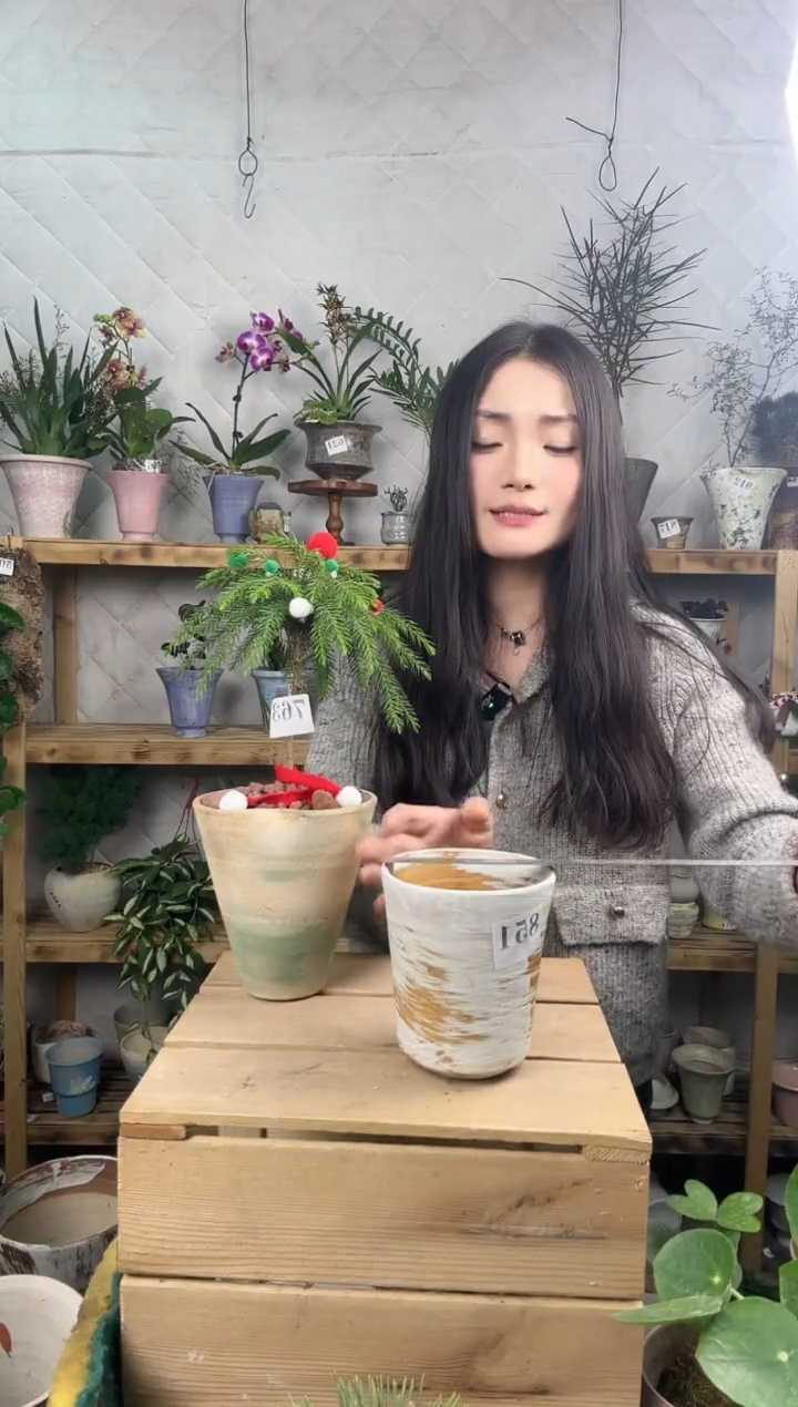 无花朵快***子编号  851 景德镇手工花盆